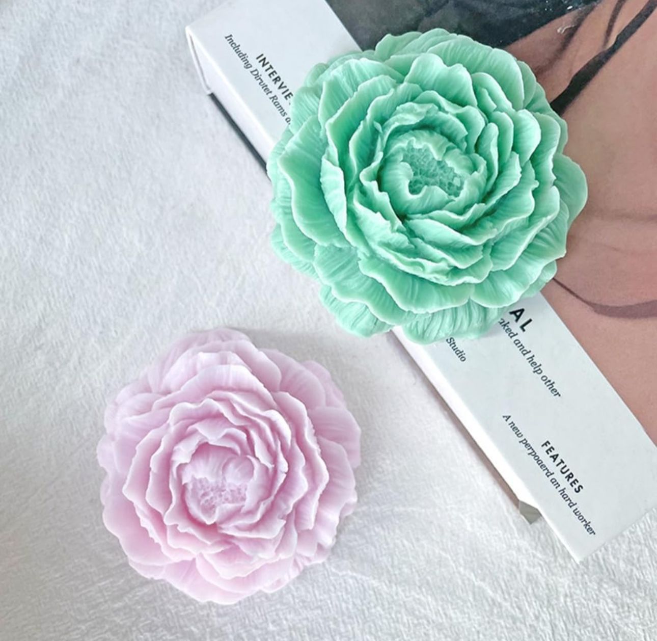 Molde para Velones y Jabones en Forma de Rosas