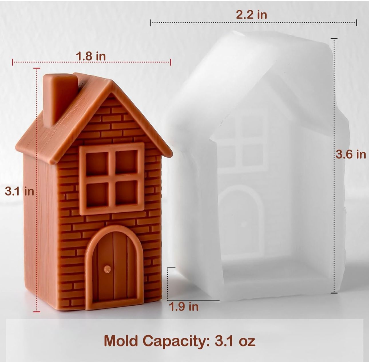 Molde de Casita para Macetero, Velones y Adorno