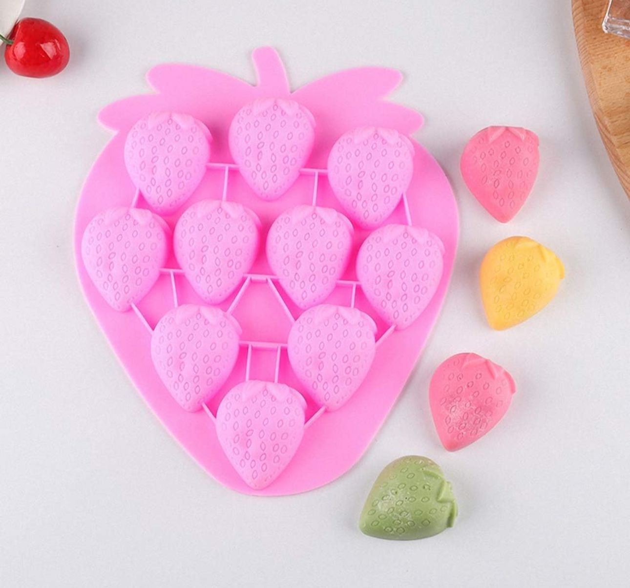 Moldes de Fresas para Jabones, Comestibles, Chocolate y Bizcocho