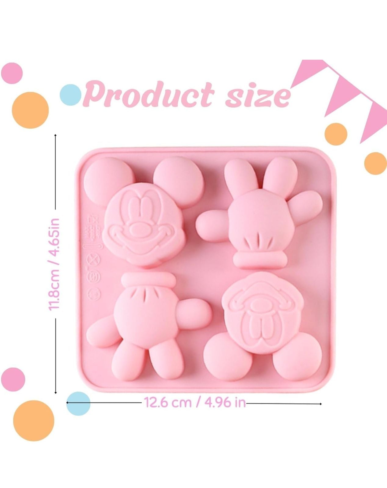 Moldes de Mickey Mouse para Jabones, Comestibles, Chocolate y Bizcocho