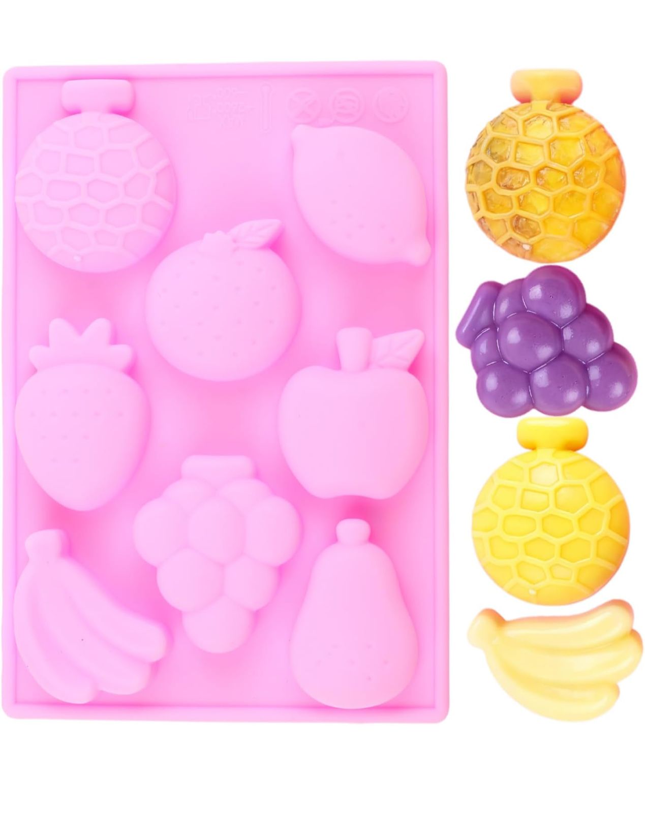 Moldes de Frutas para Jabones, Comestibles, Chocolate y Bizcocho