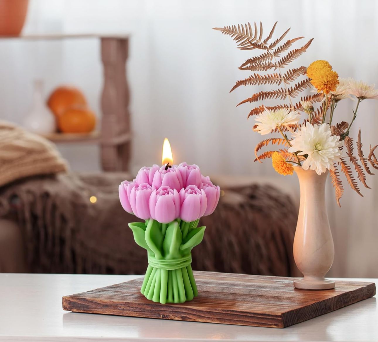 Molde de Tulipanes Flor de Gardenia y Rosas para Velones