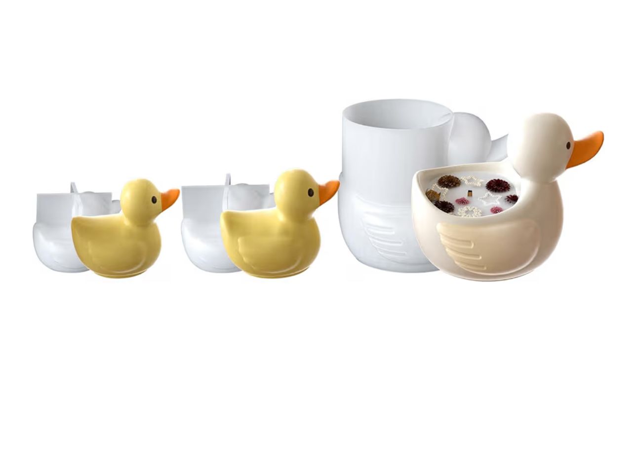 Molde de Patos para Velas, Adornos, Maceteros y Decoración Patitos