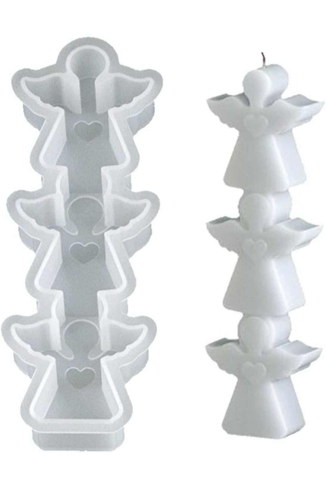 Molde de Angel para Velas y decoraciones Angelitos Triple