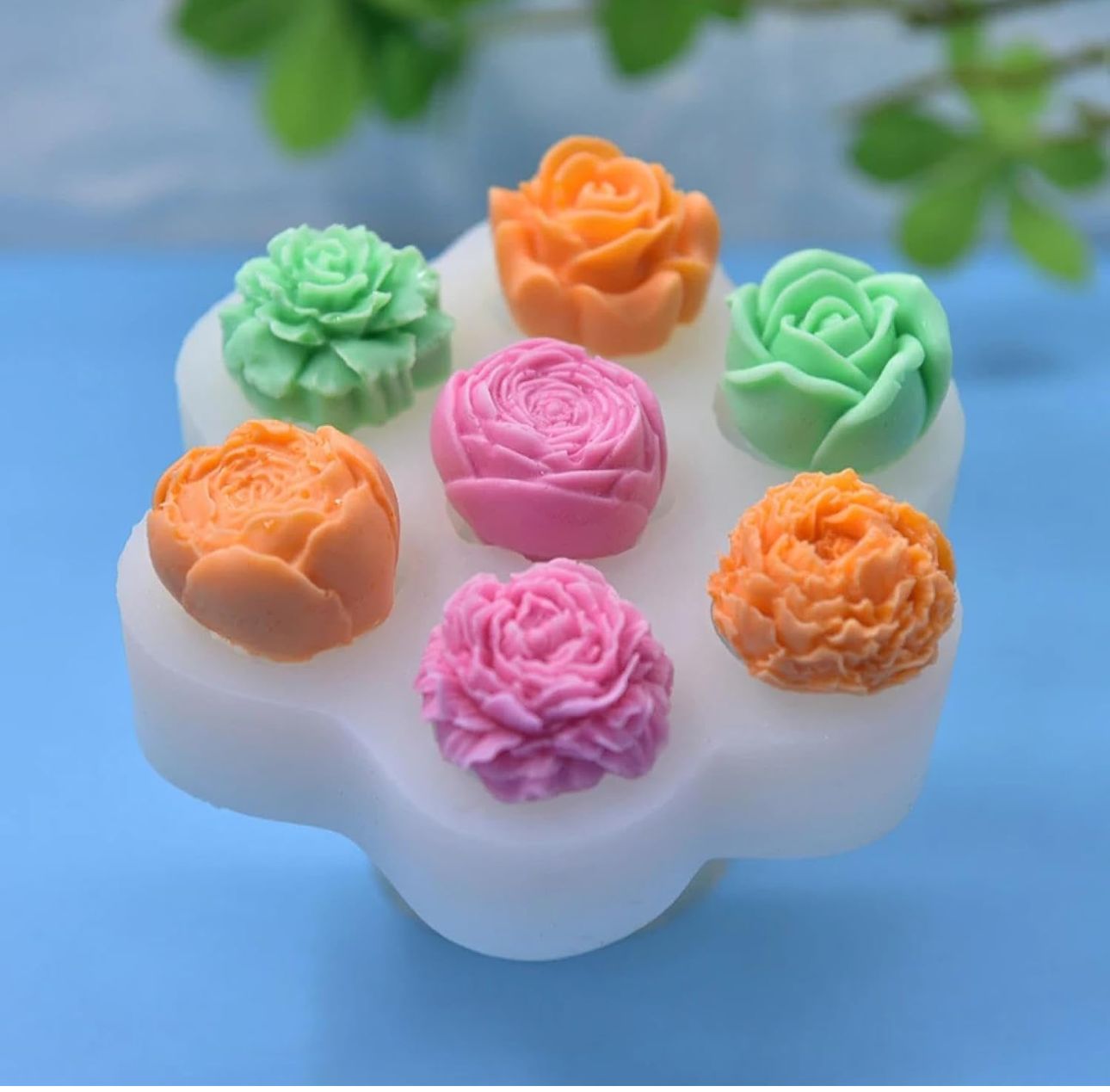 Molde de Suculentas, Rosas y Flores de 7 unidades