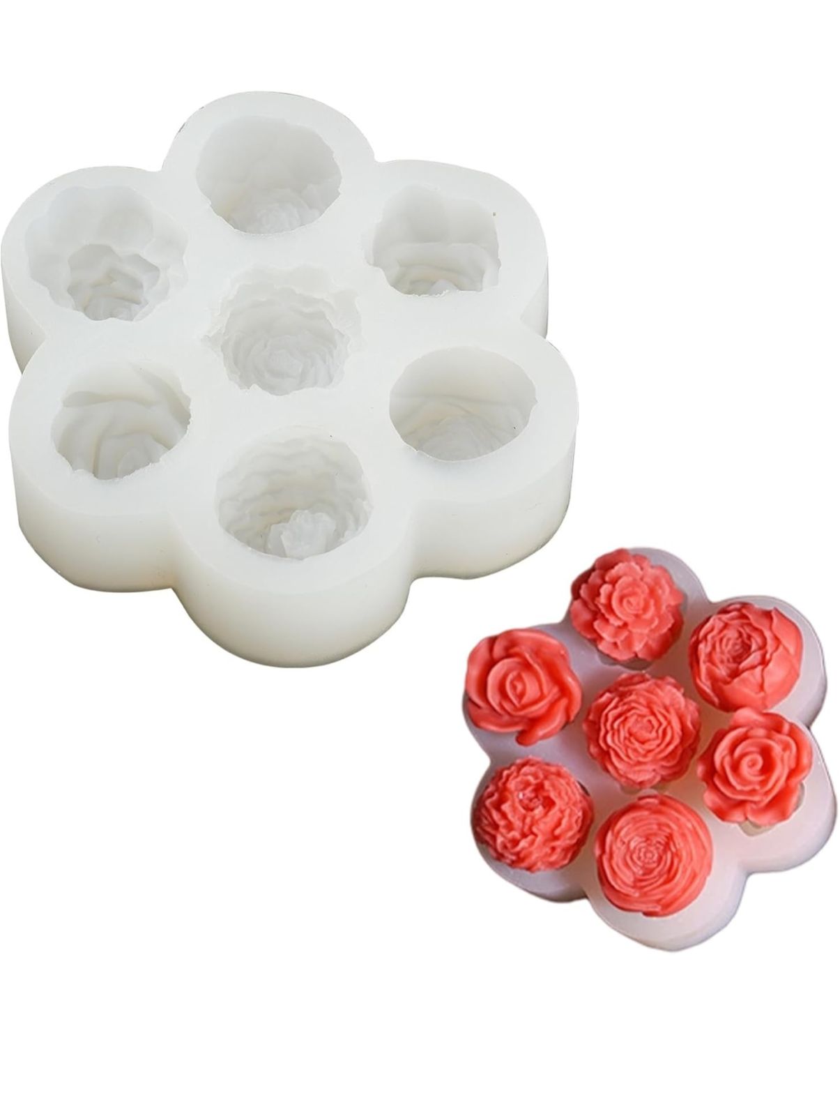 Molde de Suculentas, Rosas y Flores de 7 unidades