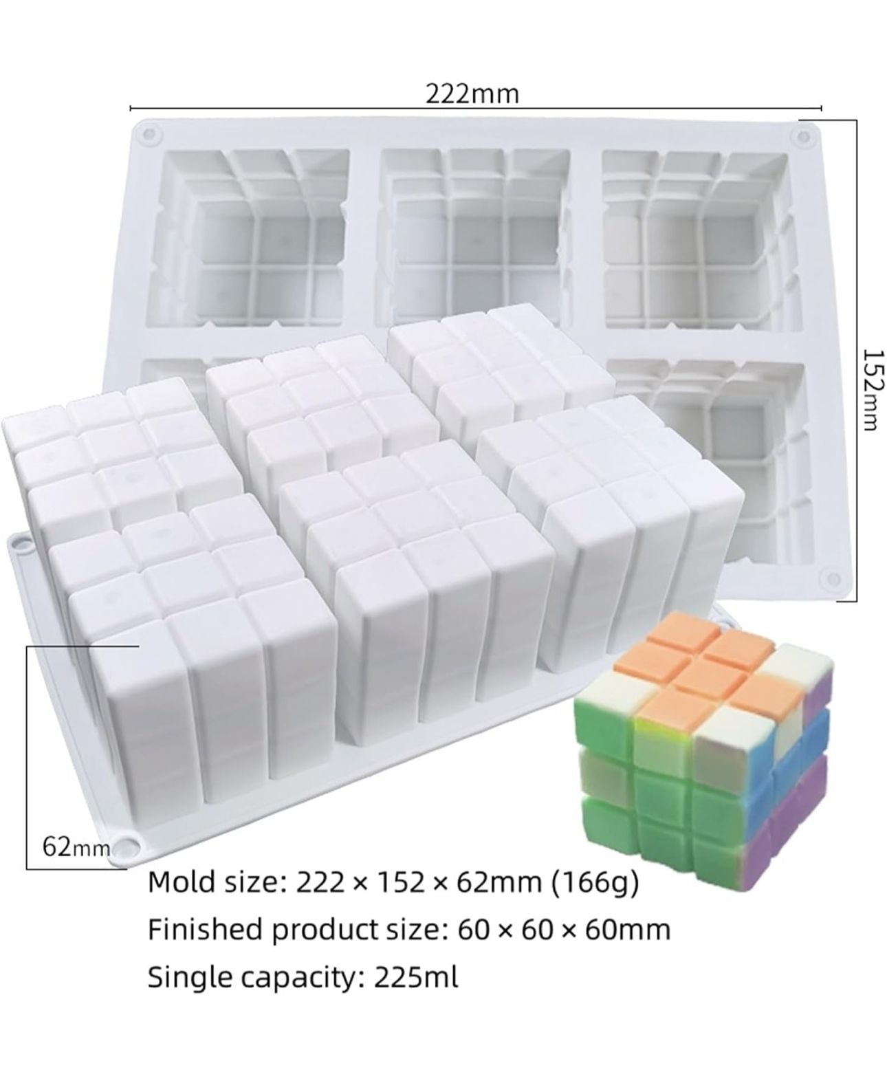 Molde para Velones, en forma de burbujas y cubos