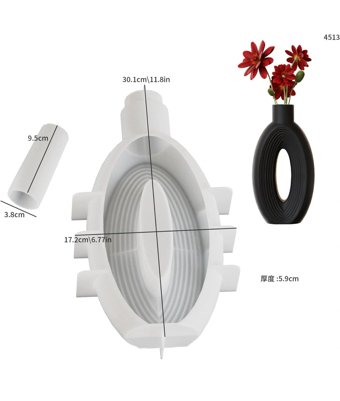 Molde de Maceteros y Tarros (Jarrón) para decoraciones