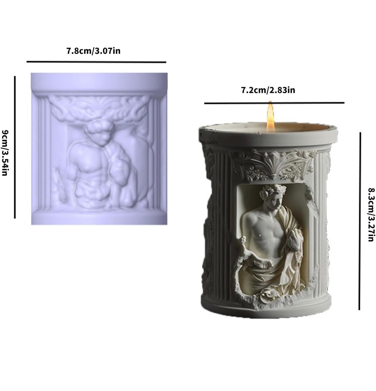 Molde para Maceteros, Tarros, Vela y Decoración Miguel Angel