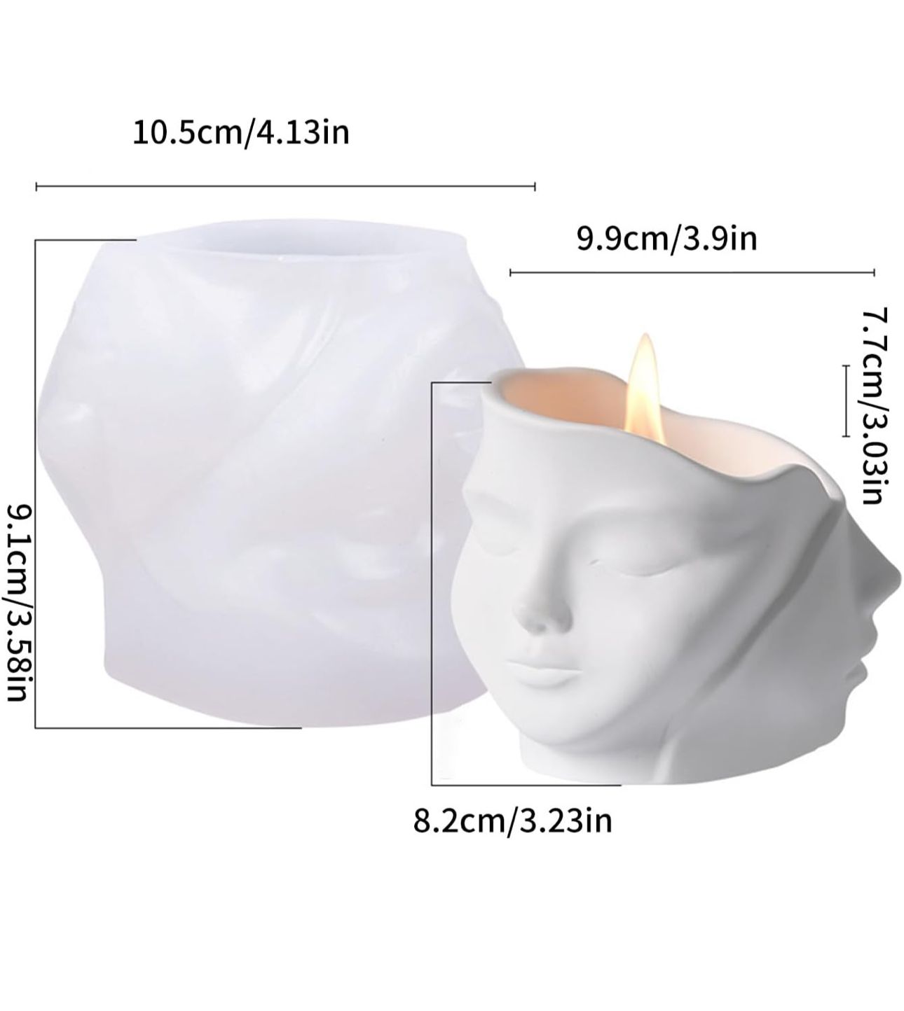 Molde para Maceteros, Tarros, Vela y Decoración Cara Doble