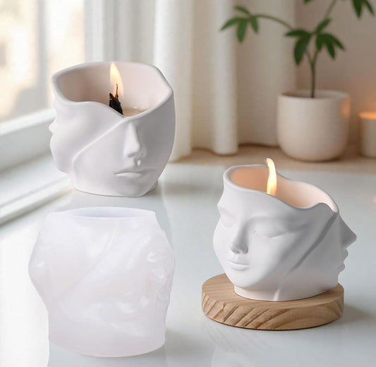 Molde para Maceteros, Tarros, Vela y Decoración Cara Doble