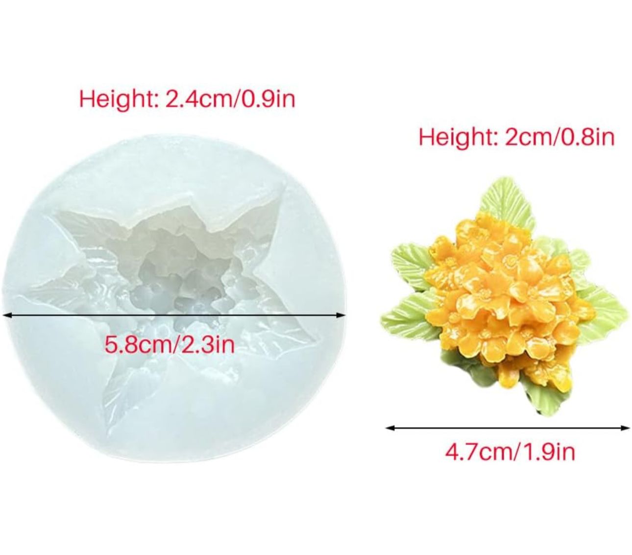 Molde para Velones y Jabones en Forma de Rosas