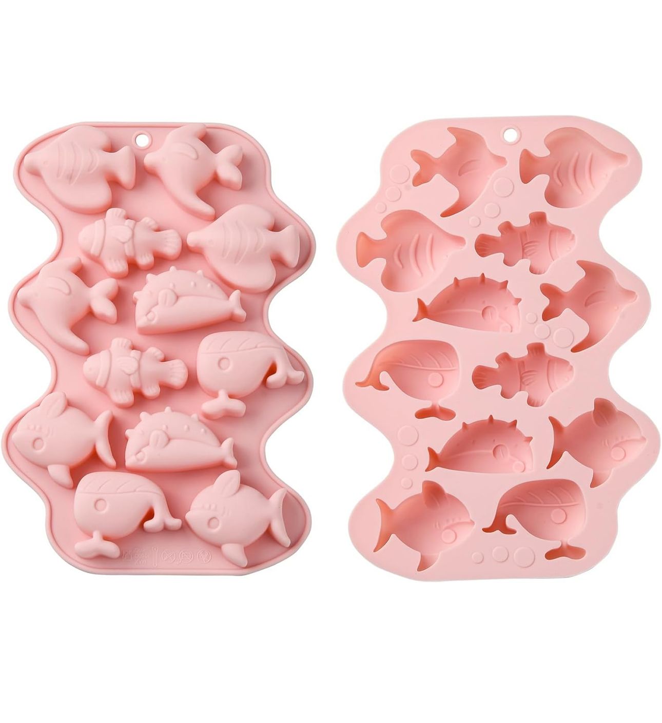 Molde de Peces, Ballenas y Delfines para Jabones Artesanales, Comestibles, Chocolate y Bizcocho