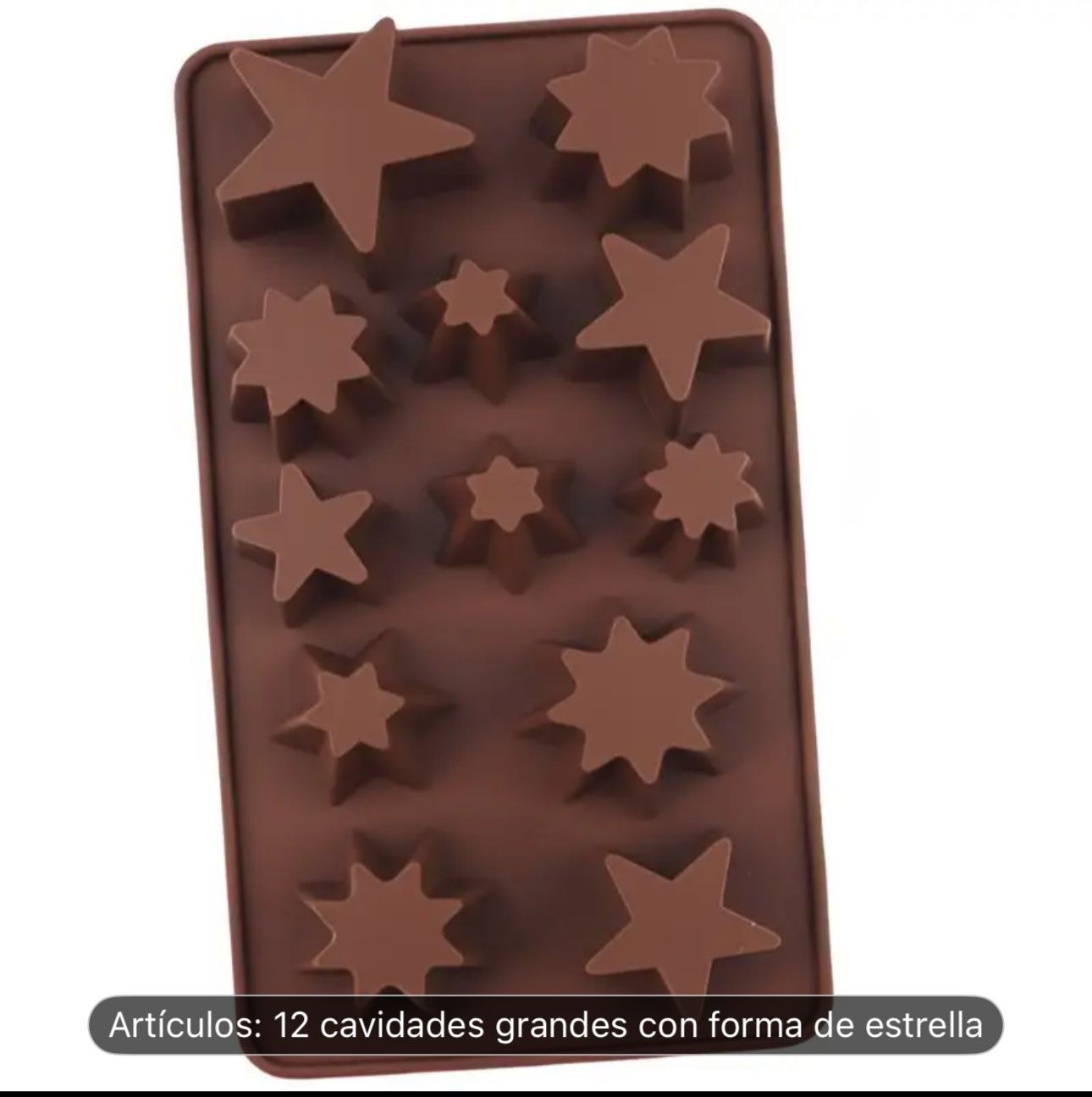 Molde de Estrellas para Jabones Artesanales, Comestibles, Chocolate y Bizcocho