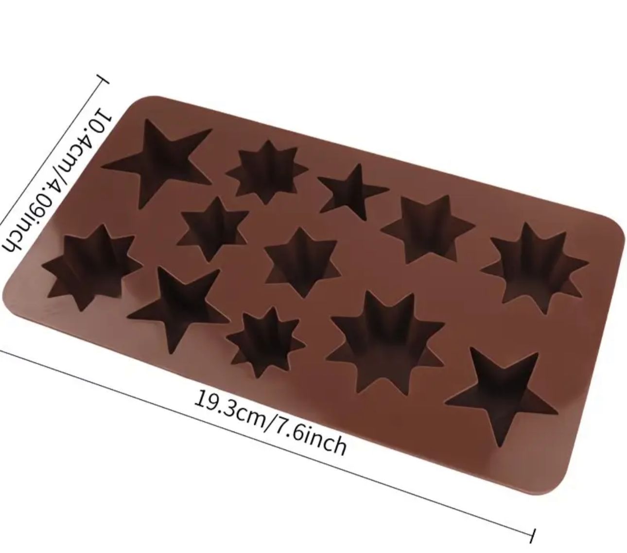 Molde de Estrellas para Jabones Artesanales, Comestibles, Chocolate y Bizcocho