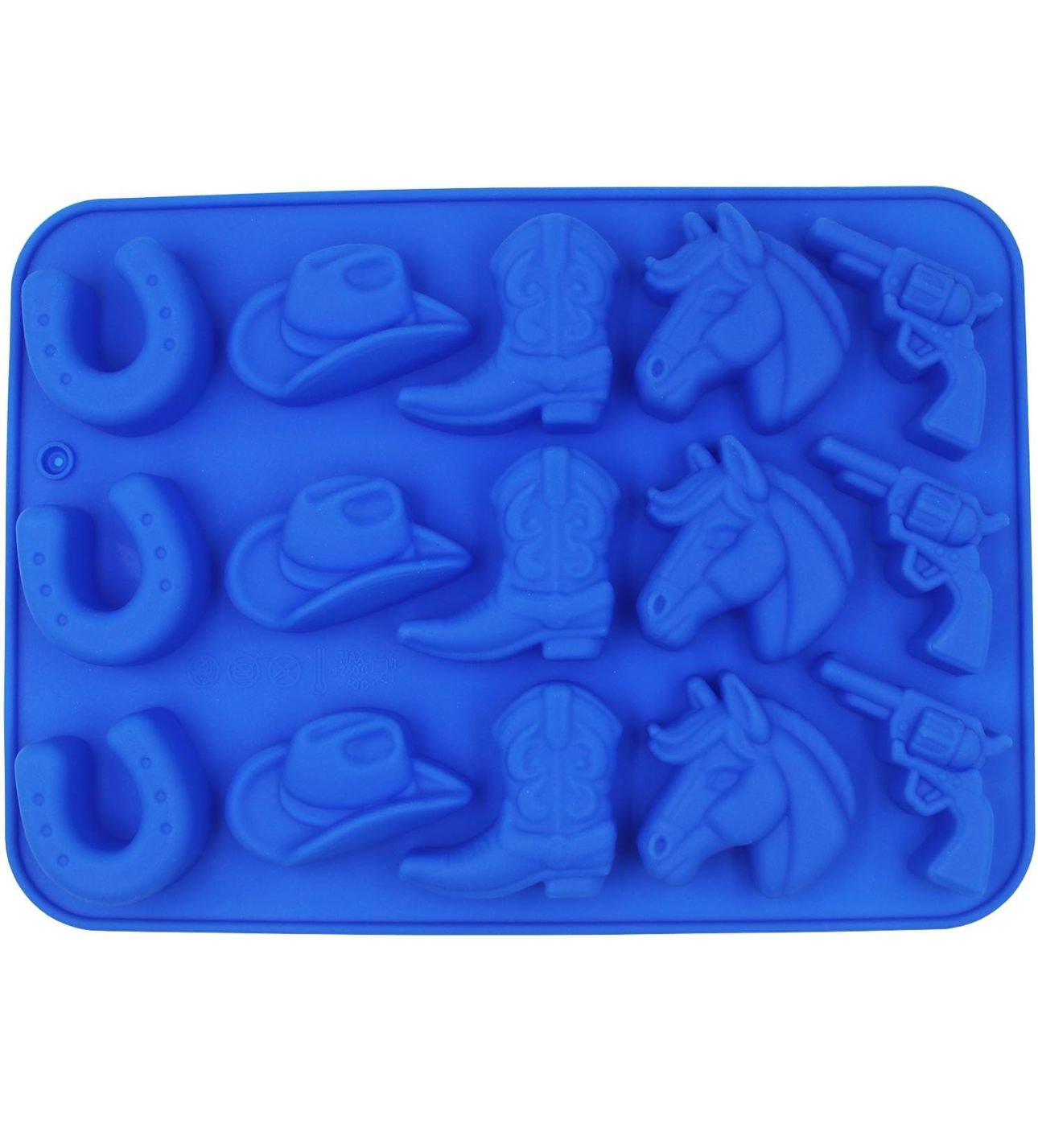 Molde de Figuras Vaquera, Sombrero, Bota, Caballo para Jabones Artesanales, Comestibles, Chocolate y Bizcocho