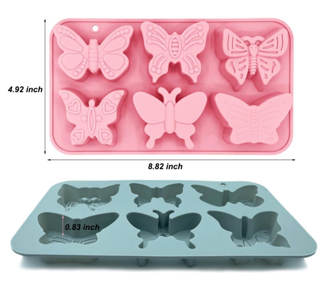 Molde de Mariposas para Jabones Artesanales, Comestibles, Chocolate y Bizcocho