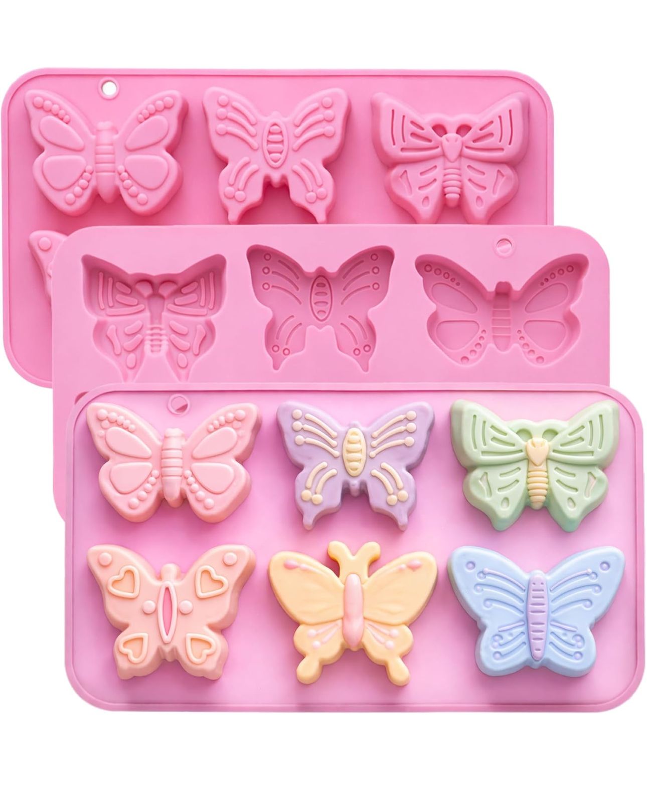 Molde de Mariposas para Jabones Artesanales, Comestibles, Chocolate y Bizcocho