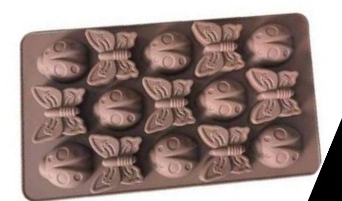 Molde de Mariposas y Mariquitas para Jabones Artesanales, Comestibles, Chocolate y Bizcocho