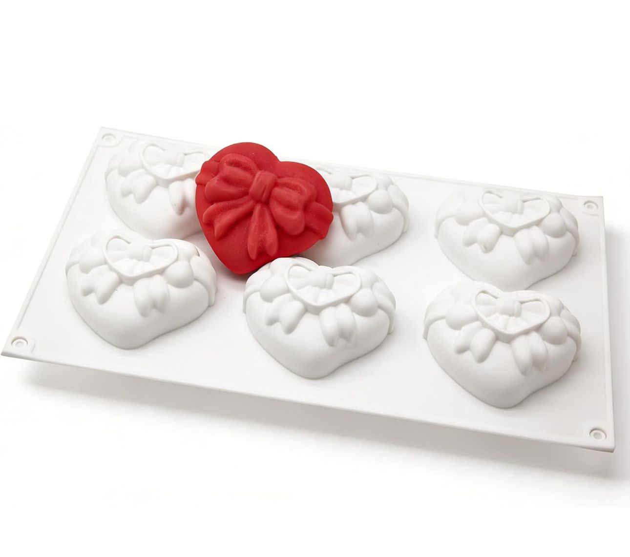 Molde de Corazones para Jabones, Comestibles, Chocolate, Bizcocho y Resina