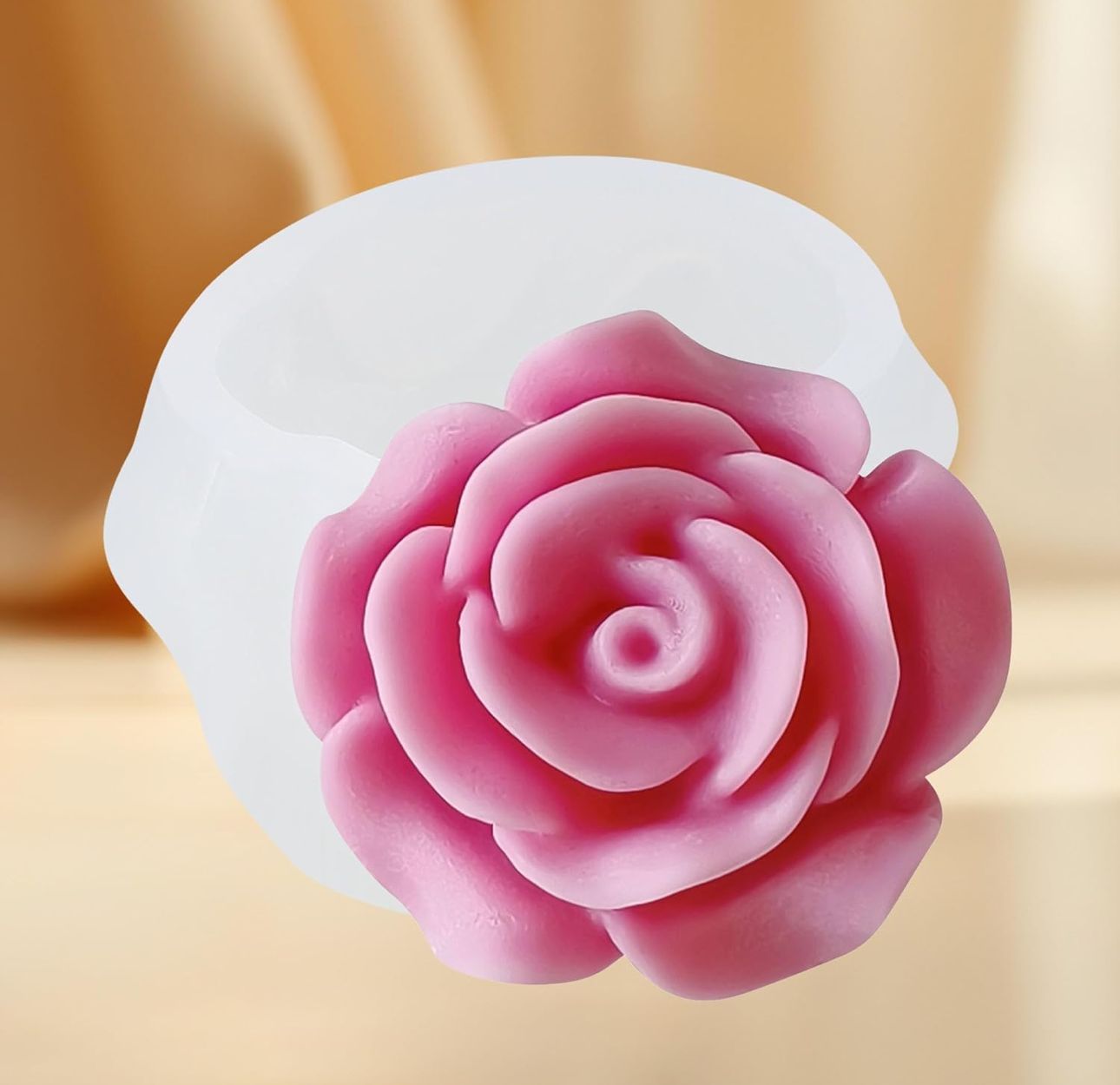 Molde para Velones y Jabones en Forma de Rosas