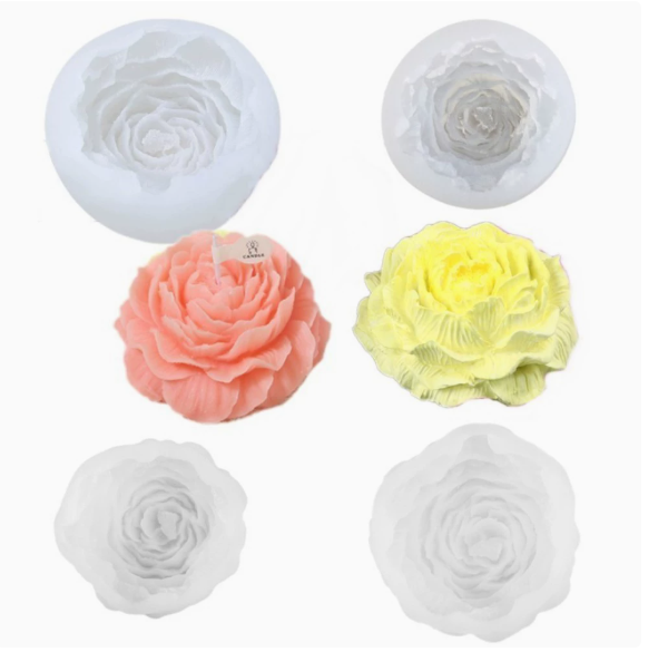 Molde para Velones y Jabones en Forma de Rosas