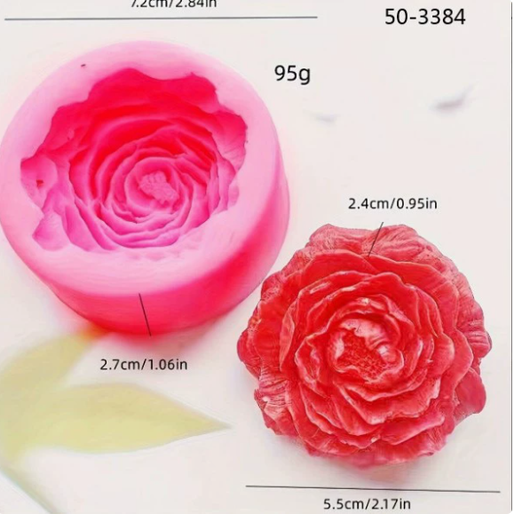 Molde para Velones y Jabones en Forma de Rosas