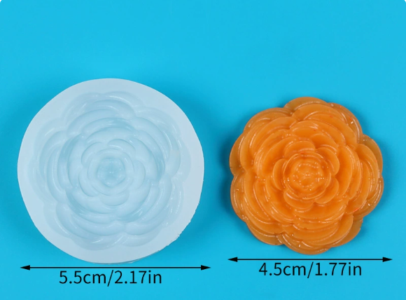 Molde para Velones y Jabones en Forma de Rosas