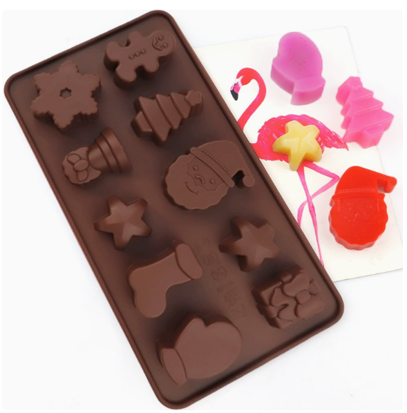Molde de Navidad para Galletas, Jabones Artesanales, Comestibles, Chocolate y Bizcocho