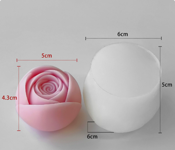 Molde para Velones y Jabones en Forma de Rosas
