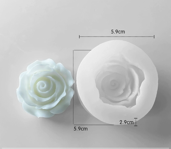 Molde para Velones y Jabones en Forma de Rosas