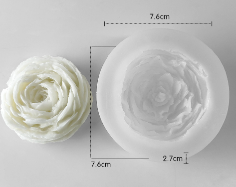 Molde para Velones y Jabones en Forma de Rosas