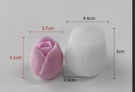 Molde para Velones y Jabones en Forma de Rosas