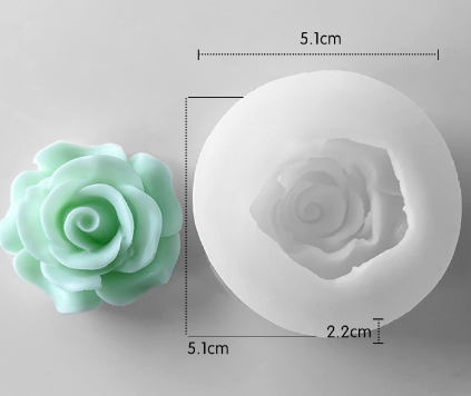 Molde para Velones y Jabones en Forma de Rosas