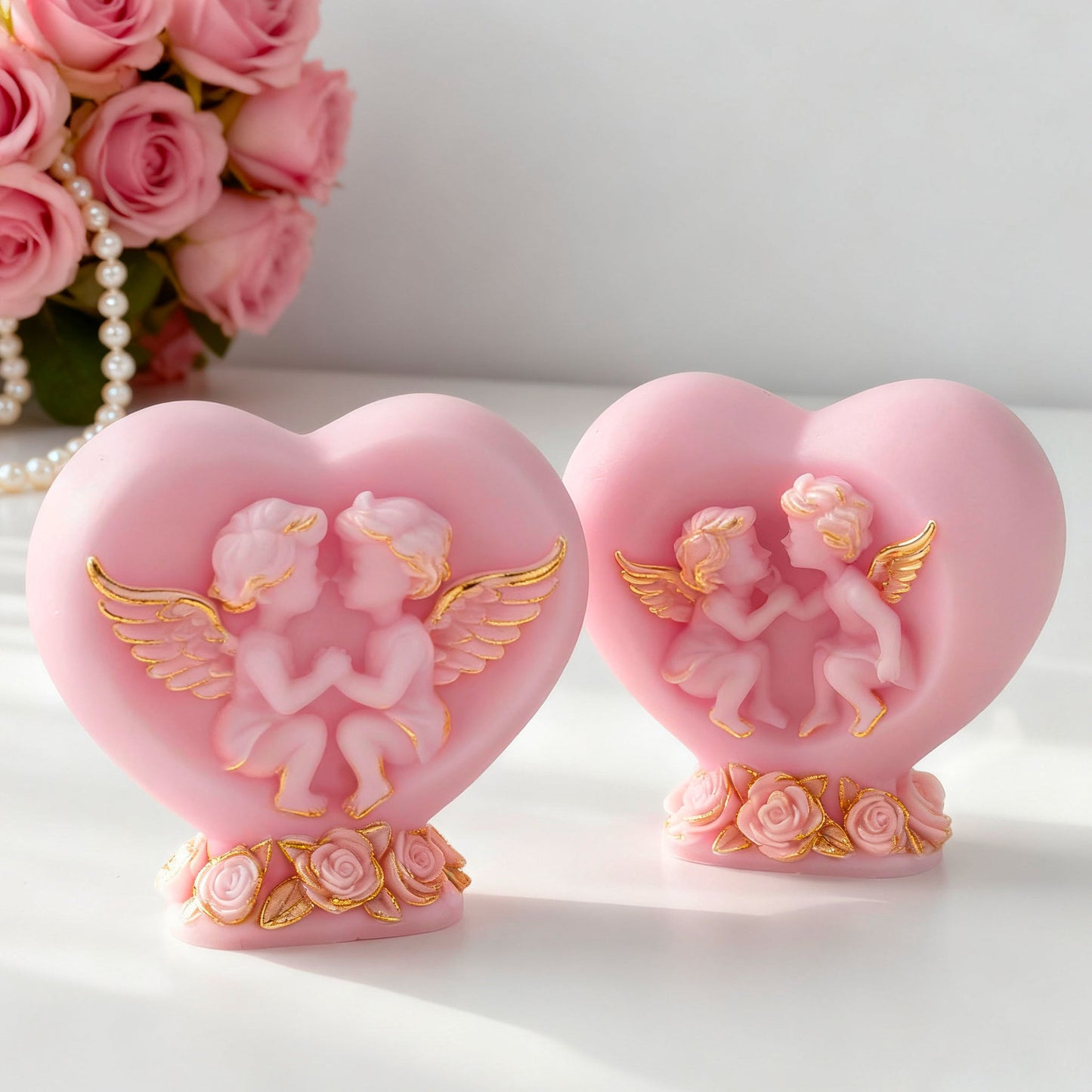 Molde de Angel y Corazon para Velas y Decoraciones