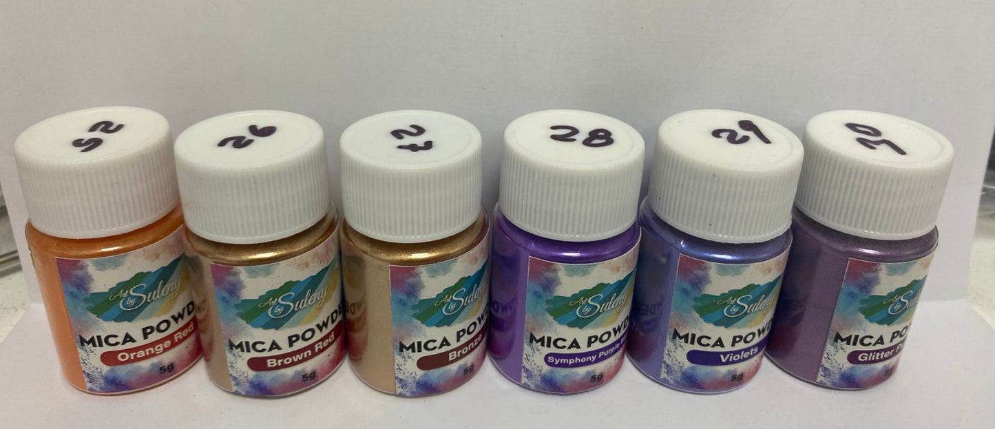 Pigmento en Polvo Mica Powder para Resina, Velones, Jabones Y Cosmeticos