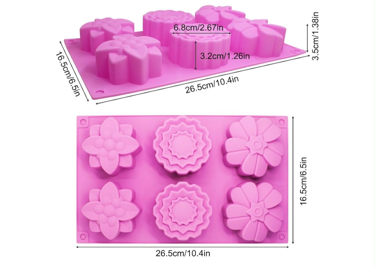 Molde de Rosas para Jabones, Comestibles, Chocolate y Bizcocho