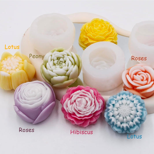 Molde para Velones y Jabones en Forma de Flor