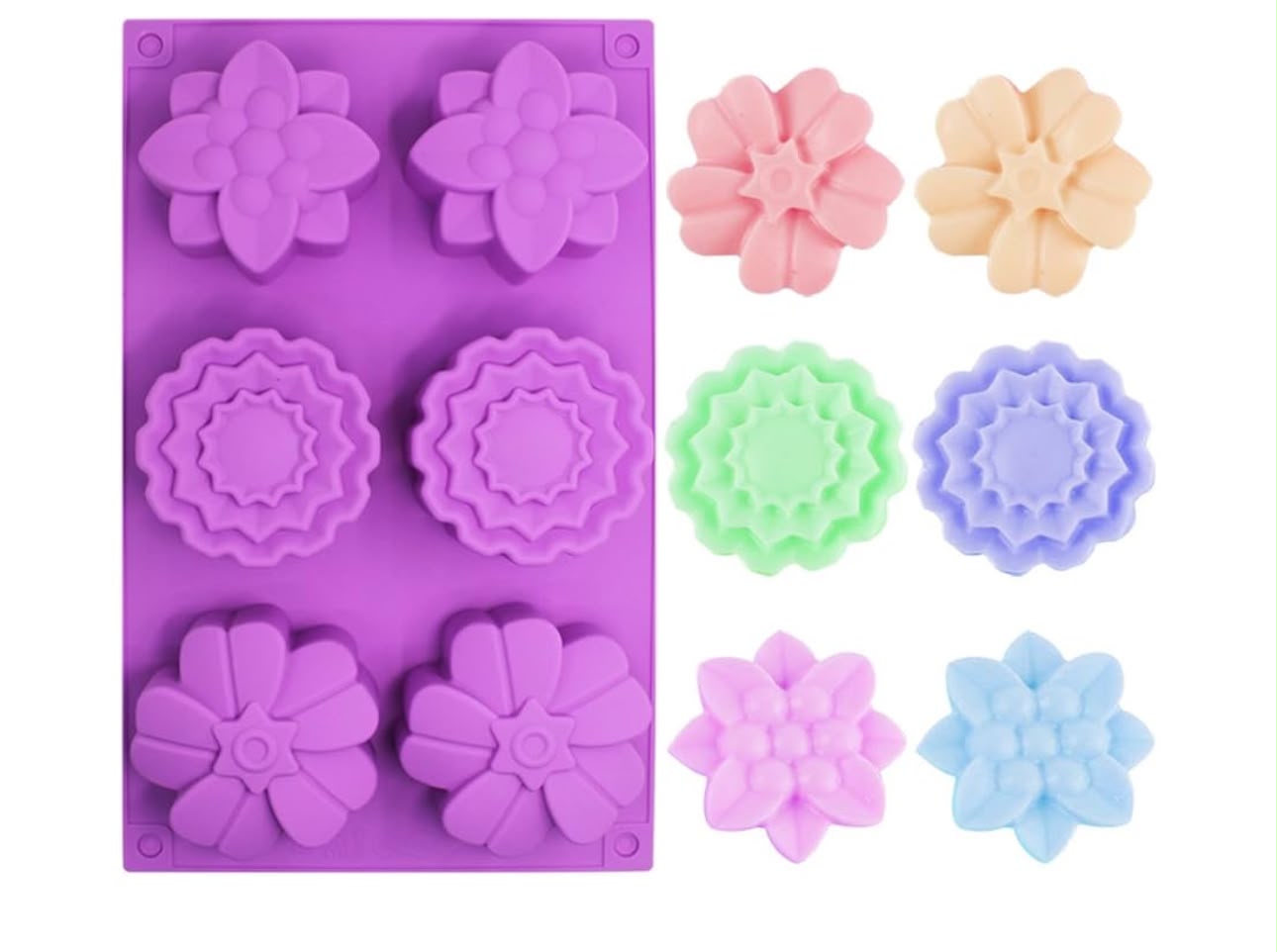 Molde de Rosas para Jabones, Comestibles, Chocolate y Bizcocho