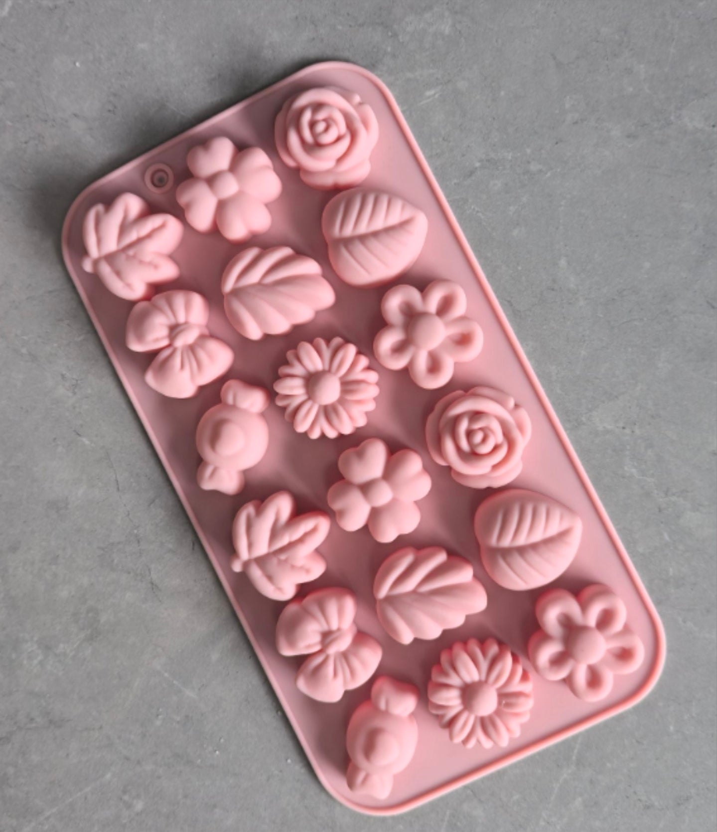 Moldes de Flores y Hojas para Jabones, Comestibles, Chocolate y Bizcocho