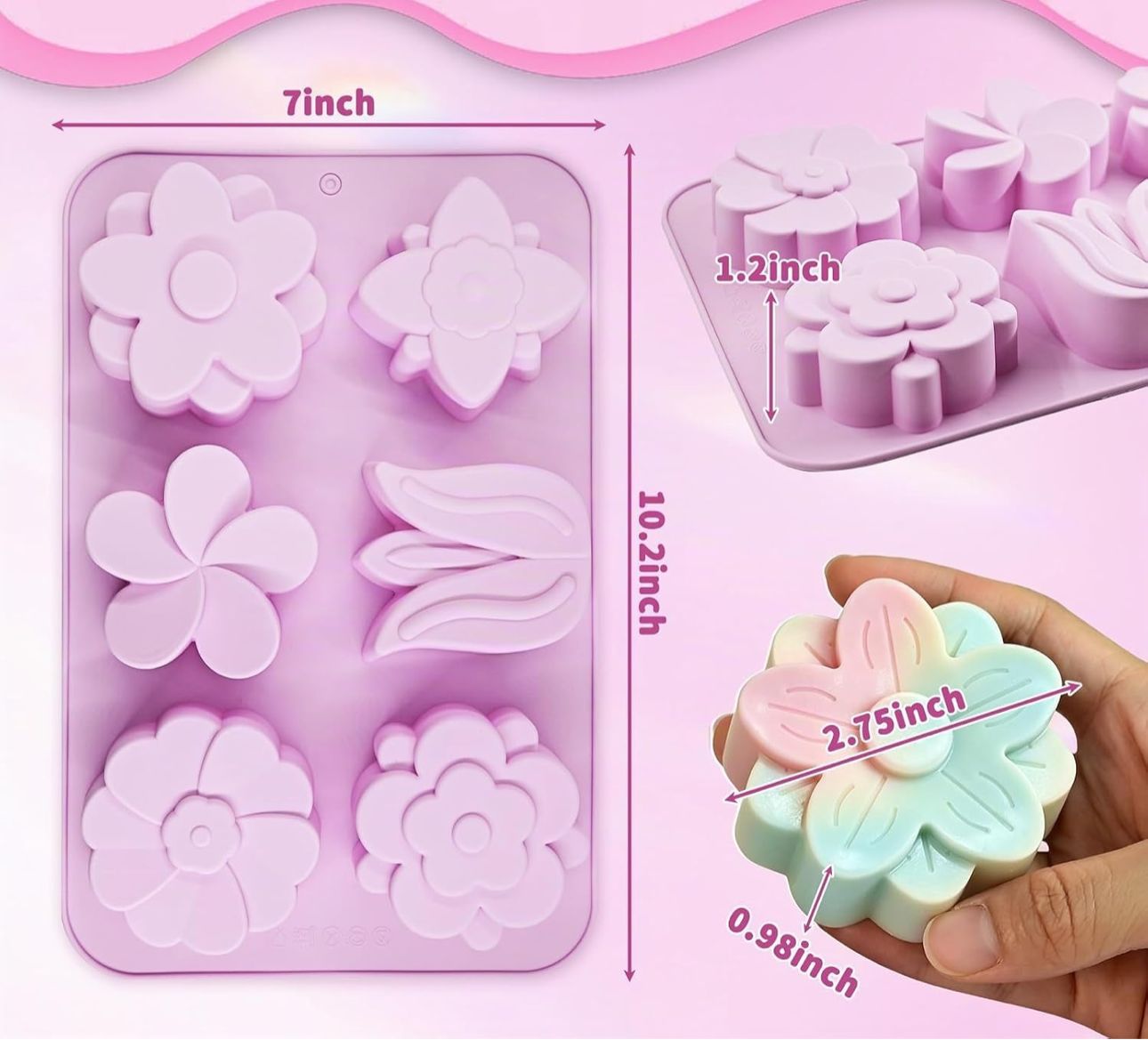 Moldes de Flores y Rosas para Jabones