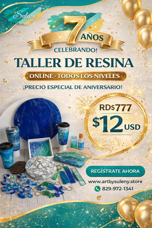 Taller de Resina Epóxica ONLINE TODOS LOS NIVELES! Desde Principiante hasta Experto!