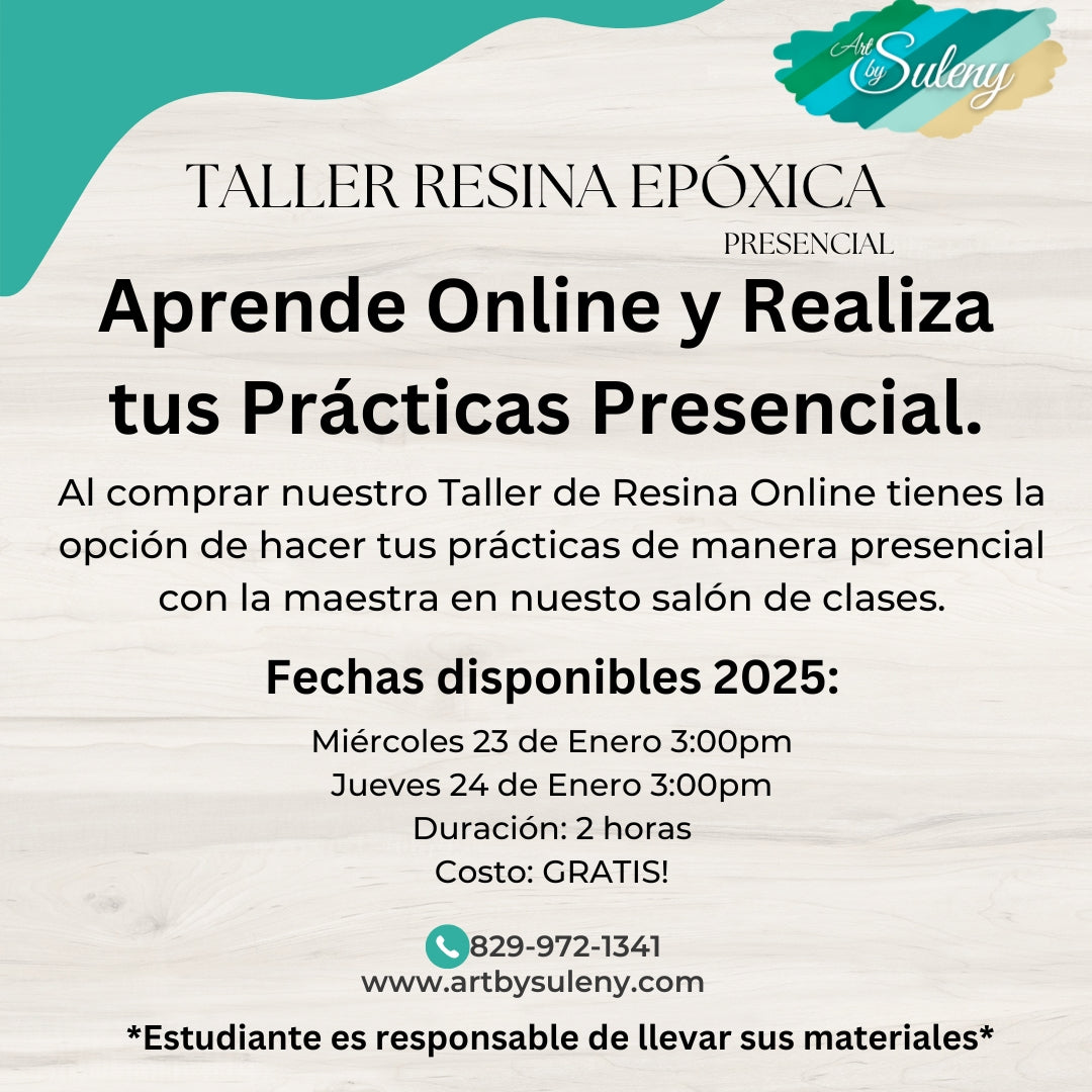 Taller de Resina Epóxica TODOS LOS NIVELES! Desde Principiante hasta Experto!