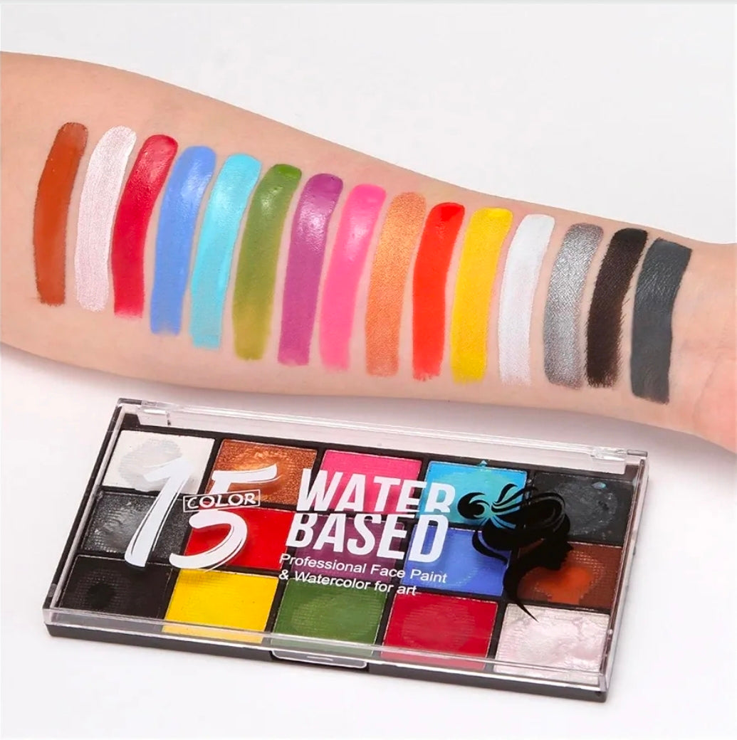 Pintura a base de agua para Cara y Cuerpo 15 Colores Water Base Face Paint